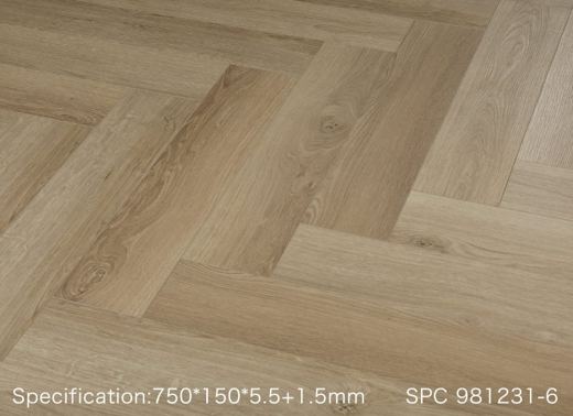 SPC 981231-6 flooring sample, Venus Herringbone collection