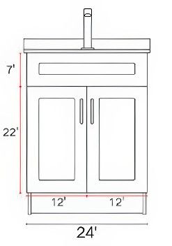 Measurement drawing, HDF 24"