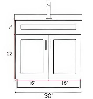 Measurement drawing, HDF 30"