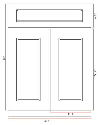 Measurement drawing, Pinewood 24"